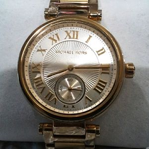 Michael Kors Ladies Watch w/ Baguette Bezel